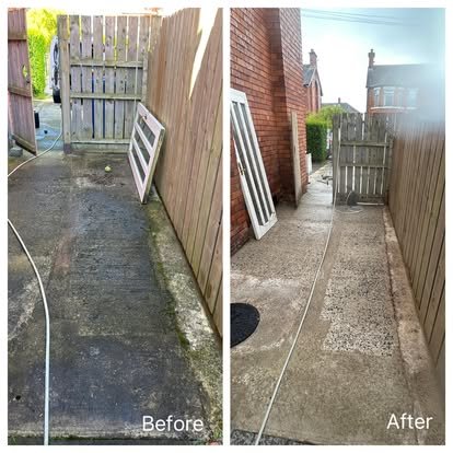 Concrete pathway clean